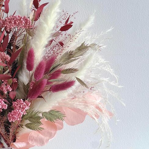 MUYEJI Natural Dried Flower Bouquet Mix Bouquet | Protea Repens, Hydrangea, Eucalyptus, Palm, Millet, Limonium, Pampas Grass, Floral Arrangements for Home Wedding Decor in Kuwait