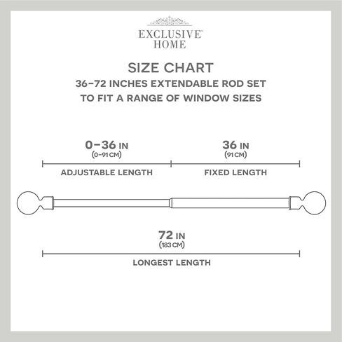 حصريًا Home Prism 1" قضيب ستارة ومجموعة نهائية متناسقة، أسود غير لامع، قابل للتعديل 66"-120" in Kuwait
