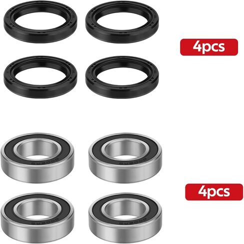 JAVIK 2 Set Front Wheel Bearings & Seals Kit for Kawasaki Mule 3010 2010 4010 2030 3000 2500 2510 4000 3020 2020 1990-2024 O.E.M# 92045-3707 92045-0105 92049-1025 92049-1513 in Saudi Arabia