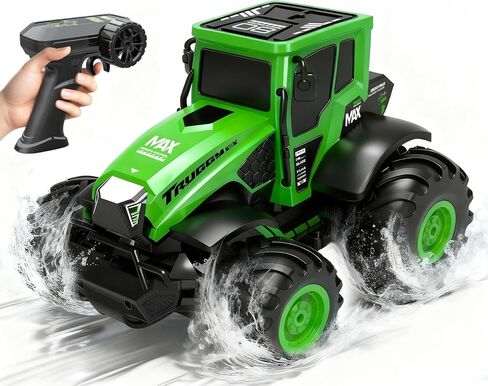 ألعاب شاحنة الوحش للتحكم عن بعد: لعبة جرار برمائية RC 1:14، سيارات RC 2.4 جيجا هرتز 4WD، بيك اب لجميع التضاريس على الطرق الوعرة، هدايا عيد الميلاد للأطفال هدية للأولاد والبنات للأعمار من 6 سنوات فما فوق in Saudi Arabia