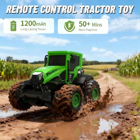 ألعاب شاحنة الوحش للتحكم عن بعد: لعبة جرار برمائية RC 1:14، سيارات RC 2.4 جيجا هرتز 4WD، بيك اب لجميع التضاريس على الطرق الوعرة، هدايا عيد الميلاد للأطفال هدية للأولاد والبنات للأعمار من 6 سنوات فما فوق in Saudi Arabia