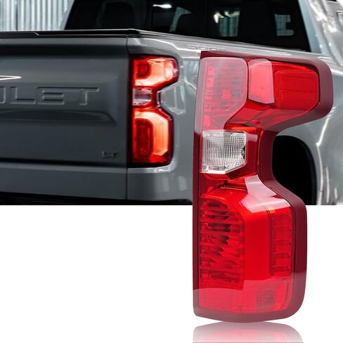 Halogen Tail Light Assembly Pair for 2019-2023 Chevy Silverado 1500 2500HD 3500HD - Driver & Passenger Side Taillights with Bulb Harness, Rear Brake Lamp in Saudi Arabia
