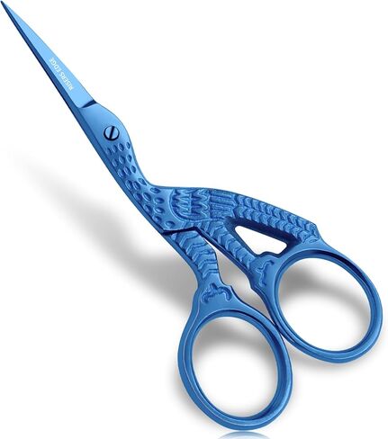 Stork Embroidery Scissors Premium Stainless Steel Sewing Art & Craft Grooming Scissor for Extra Sharp Small Scissors. in Saudi Arabia