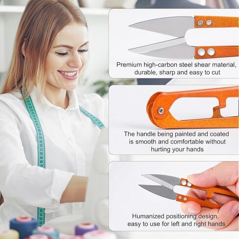 9 Pcs Sewing Scissors Thread Snips, 4.1 Inch Yarn Snips, High-Carbon Steel, Thread Cutter Scissors for Stitch, Knitting, Mini DIY Supplies, Crafts in Saudi Arabia