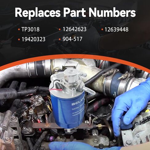 6.6 مجموعة مبيت فلتر وقود الديزل Duramax مع رأس مستشعر الماء في الوقود متوافق مع 2004-2010 Chevy Silverado GMC Sierra 2500 HD 3500 HD V8 استبدال TP3018 19431541 904-517 12642623 12639448 in Kuwait