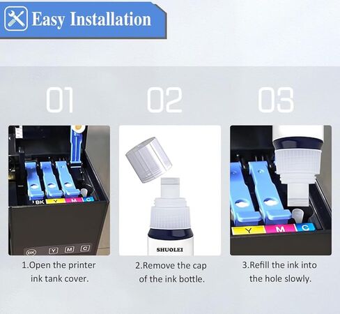 Cartridge-Free Super-Tank Printer with DTF Ink Bundle for Heat Transfers, Easy Fill, Built-in Scanner & Copier - DTF Conversion Printer New, Medium, Conversion in Saudi Arabia