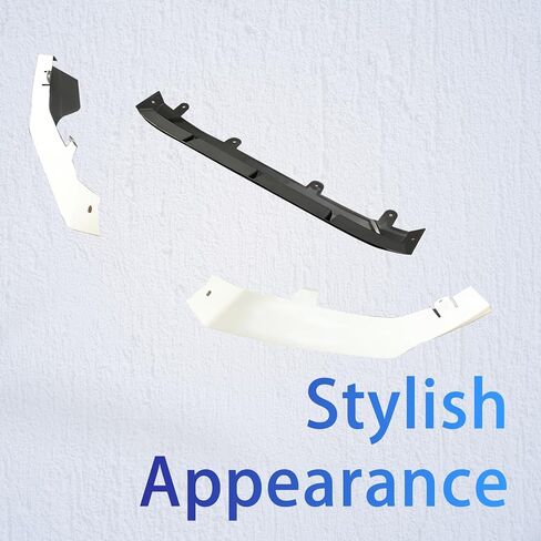 HECASA 3Pcs Front Bumper Lip Splitter Compatible with 2018-2020 Honda Accord 4Dr Model Sedan Under Chin Spoiler Bumper Valance Diffuser Air Dams Body Kit Black & White Plastic in Saudi Arabia