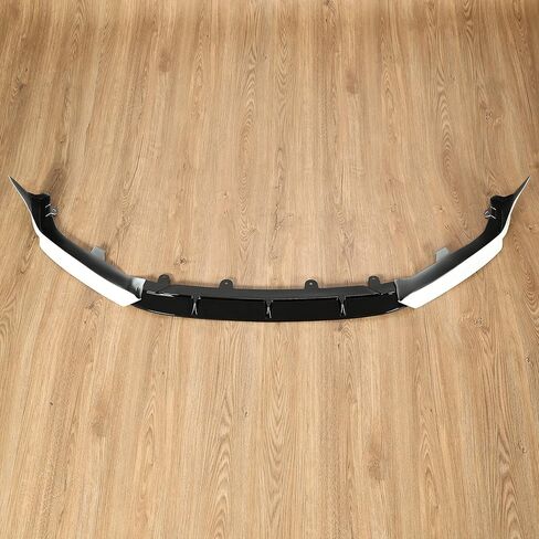 HECASA 3Pcs Front Bumper Lip Splitter Compatible with 2018-2020 Honda Accord 4Dr Model Sedan Under Chin Spoiler Bumper Valance Diffuser Air Dams Body Kit Black & White Plastic in Saudi Arabia