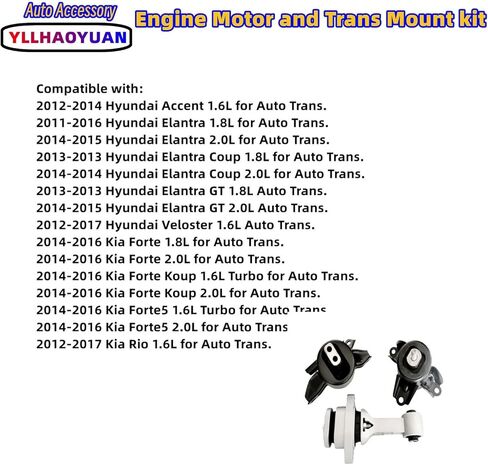 Engine Motor and Trans Mount 4pcs Compatible with 2009-2013 Corolla 1.8L/2009-2013 Matrix 1.8L/2009-2010 Pontiac Vibe 1.8L Replacement for A62023 A62015 A62039 A62027 in Kuwait
