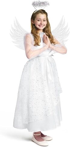 Spooktacular Creations Halloween Angel Costume Girls, Kids Princess Dress Toddlers Tulle Angel Set with Accessories in Saudi Arabia