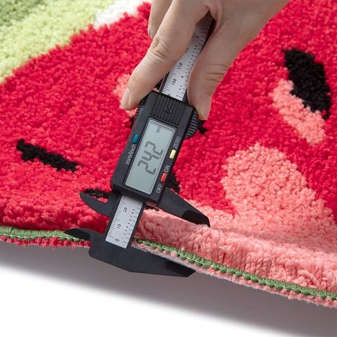 Baby Playtime Cozy Watermelon Cute Fruits Half Round Shaped Bedroom Bathroom Doorway Kitchen Floor Rug Carpet Water Absorption Non-Slip mat for Kid's Room (40x60CM) in Kuwait