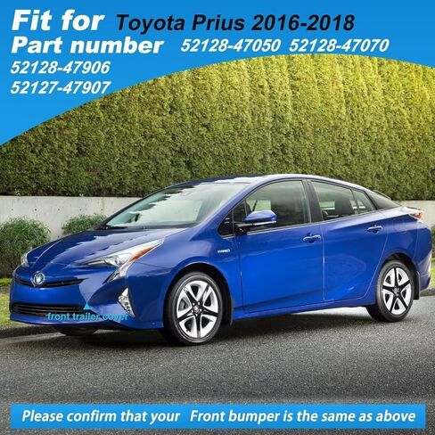 غطاء خطاف سحب المصد الأمامي غطاء عين القطر لسيارة Toyota Prius 2016 2017 2018 52128-47050 52128-47070 52128-47906 52127-47907 غطاء عين خطاف سحب المصد (أبيض، جانب الراكب الأيمن) in Saudi Arabia