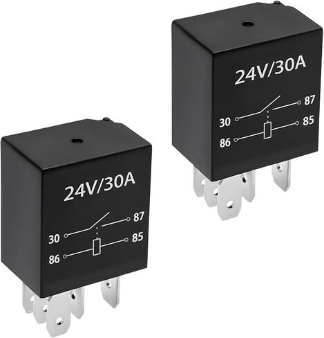 2 PCS 30A Starter Relay, 4 Pin 12 V Multi-Purpose Waterproof Starting Relay, Heavy Duty Automotive Standard Relays Replacement Parts for Truck SUV RV, Car Accessories in Saudi Arabia