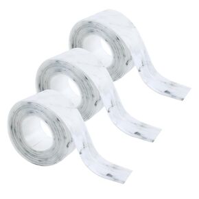 Baowox Bath & Kitchen Caulk Tape,3 Rolls 10.5 Feet Caulk Strip Tape PVC Waterproof Sealing Strip Caulking Strip for Toilet Shower Bathtub Edge Protector
