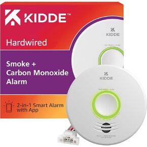 Kidde Smart Smoke & Carbon Monoxide Detector, WiFi, Alexa Compatible Device, Hardwired w/Battery Backup, Voice & App Alerts