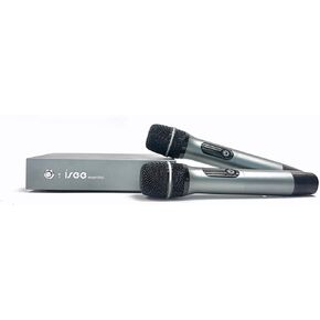 ISEE Essential Home Karaoke Machine with 2 Wireless Microphones, Huge Song Library 400k+ Mixed Language English, Chinese, Filipino, Korean etc