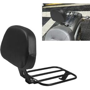 CHIFUN Driver Backrest Sissy Bar Compatible with Kawasaki 2015-2023 Vulcan S 650 VN650 VN 650 Black Steel Motorcycle Rear Luggage Rack