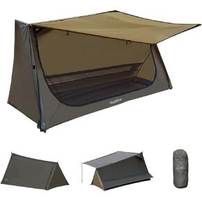 onewind Ultralight Bivy Tent for Single Person, 3 Season Backpacking Tent with Canopy Waterproof Bushcraft Shelter Lightweight Compact 1 Person Tent for Camping Backpacking Hiking Trekking, OD Green