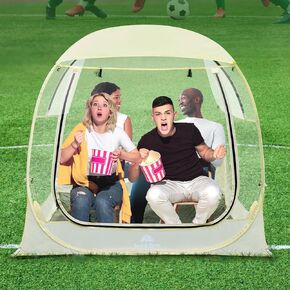 Huskfirm Sports Tent Pop Up Shelter with Removable Roof, Soccer Tent 4 Person Tent, Clear Outdoor Bubble Tent, Sports Tent Weather Proof Pod, Rain Tent for Sports in Kuwait