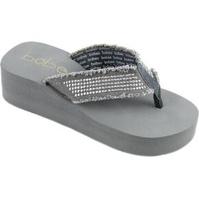 Women's Fashion Platform Wedge Thong Flip Flops Sandals