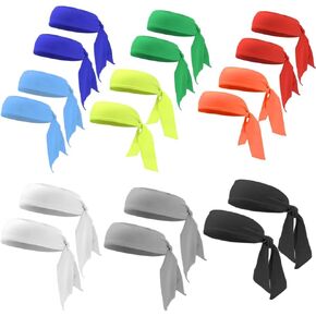 Ukontagood 18 Pack Heads Tie Headband, Sport Athletic Sweatbands for Tennis Basketball Running Karate for Men Women Youth Kids
