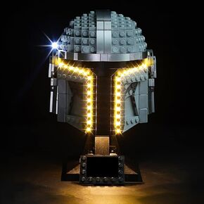 Kyglaring LED Light Kit for Mandalorian Lego Set, Lights Set Designed for Lego The Mandalorian Building Model Kit - Without Lego Helmet 75328 Set (Classic Version)