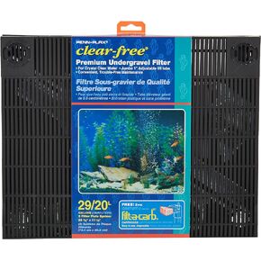 فلتر Penn-Plax Clear-Free Premium Under Gravel Aquarium Filter (UGF) - آمن للمياه العذبة والمياه المالحة - مناسب لخزانات سعة 20 - 29 جالونًا