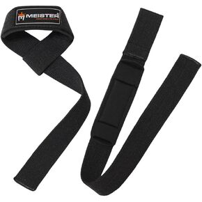 Meister Neoprene-Padded No-Slip Weight Lifting Straps for Grip (Pair)