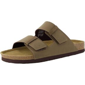 CUSHIONAIRE Men's Lynx Cork footbed Sandal with +Comfort