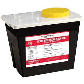 Bemis Healthcare 5002070-30 2 gal RCRA Hazardous Chemical Waste Container, Black (Pack of 30)