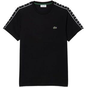 Lacoste Men's Short Sleeve Regular Fit Tee Shirt W/Taping on Side Arms