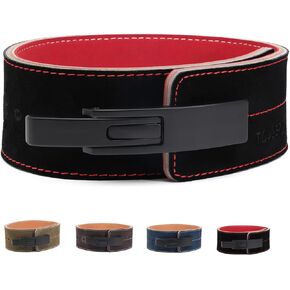 10MM Weight Power Lifting Leather Lever Pro Belt Gym Training Black-Weightlifting Belt for Men and Women – Support Back and Core During Heavy Powerlifting Deadlifts and Squats