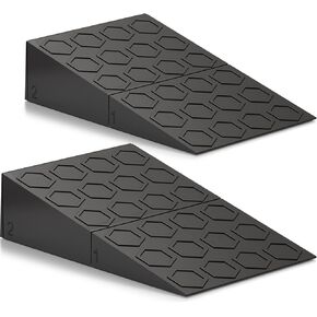 Squat Wedge (Pair) - Optimize Squatting Form and Improve Strength & Size - Squat Ramp for Better Squats Mechanics for Barbell, Dumbbell and Bodyweight