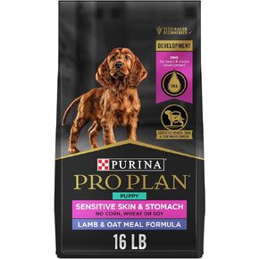 Purina Pro Plan Sensitive Skin and Stomach Puppy Food Lamb and Oat Meal Formula - 16 lb. Bag