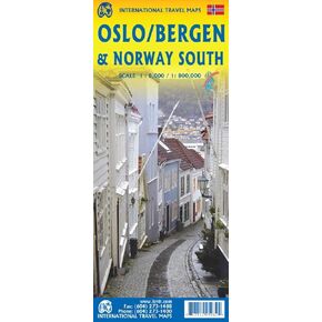Oslo/Bergen South Norway 1:10K/800K Travel Reference Map