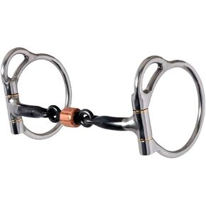 Reinsman 251 Trail Dee 3-Piece Smooth Sweet Iron Snaffle with Copper Roller; Stage A