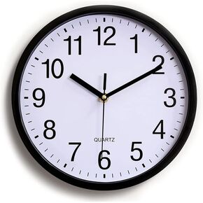 TXY Wall Clock Mute Movement Creative Watch with Simple Modern Design Silent Clock for Home Living Room Decoration (10in (25cm))