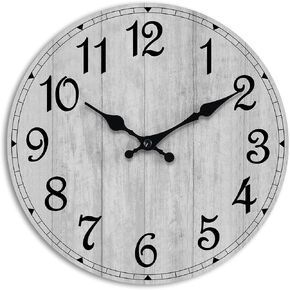 HYLANDA Wall Clock, Teal Silent Non-Ticking Battery Operated, Kitchen Rustic Vintage Decorative Aqua Clocks for Bathroom Bedroom Living Room Office 8 Inch