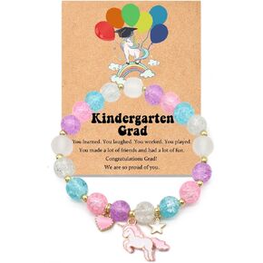 YSSHIN Graduation Bracelet 2024, Kindergarten Preschool Graduation Gifts Unicorn Bracelet for Girls Her