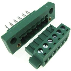 HQ 6-Pin 5.08mm برغي طرفي كتلة المكونات شفة مغطاة - لوحة جبل in Kuwait