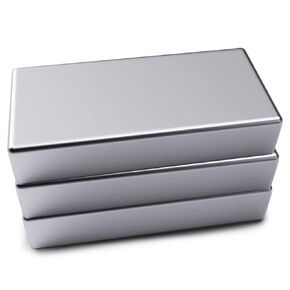 3 PCS Powerful N52 Neodymium Bar Magnets, Rare Earth Magnets Rectangular Magnets Metal Neodymium Magnet Block Magnet, 1.97 x 1 x 0.4 Inch