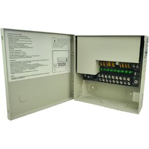 EVERTECH 9 Channel DC12V 5 Amp PTC Fuse CCTV Power Supply with Metal Box, AC Plug for up to 9 pcs AHD, TVI, CVI and Analog Security Cameras, CCTV Cameras