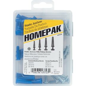 HOMEPAK 41819 Plastic Anchor kit, No Size, No Color