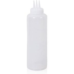 GARASANI 3 Hole Sauce Squeeze Condiment Bottles Dispenser (14oz - 400ml)