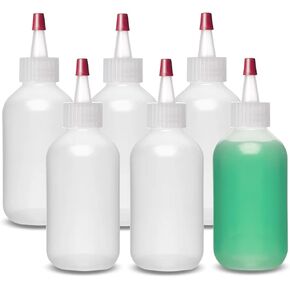 ljdeals 4 oz Plastic Squeeze Bottles with Yorker Caps, for condiments, glues, paints, craft, sauce and more…Pack of 6, BPA Free, Made in USA