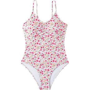 ملابس سباحة للفتيات من Milumia Ditsy Floral ذات حزام سباغيتي قطعة واحدة ملابس سباحة in Kuwait