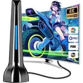 Indoor TV Antenna, TV Antenna for Smart TVS, Strong Magnetic Base, Perfect Remote Reception for Receiving 4K 1080P Channels Over Long Distances, Free Support for Local Channels in Kuwait