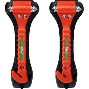 LIHAO Car Safety Hammers Window Breaker and Seat Belt Cutter for Car Emergency Escape 2-in-1 Underwater Working Car Escape Tool (2 Pack)