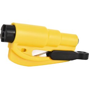 Boulder Tools Window Breaker Seatbelt Cutter - Compact Car Emergency Escape Tool - Spring-Loaded, Upgraded Design - Life-Saving Car Safety Hammer - Escape Quickly and Safely - 3"x1.14" Inches - Red