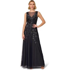 Adrianna Papell Women's Bead Metallic Mesh Dress in Saudi Arabia